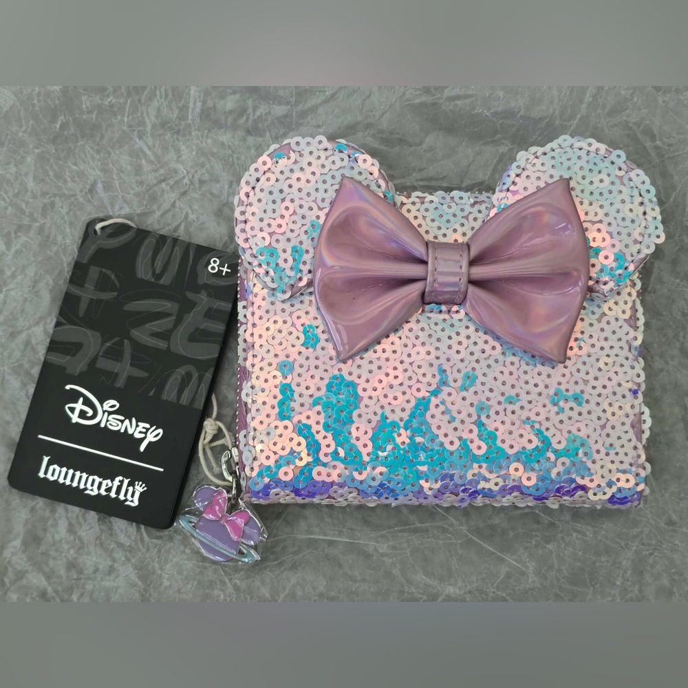 LASR Exclusive Disney Holographic Sequin Loungefly Wallet - Picture 3 of 5